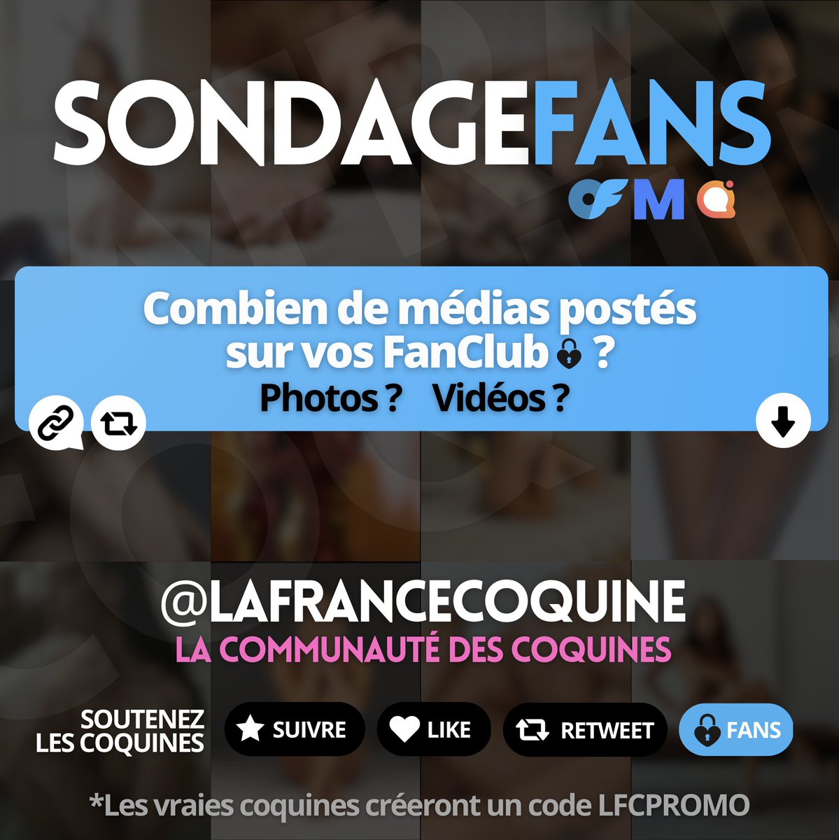 lafrancecoquine's tweet photo. Hello les #mymGirl et #OFCreatrice 🤍💙
Combien avez vous de médias dans votre fanclub ?
Plutôt photo ou vidéos ?
Balancez vos liens 🔗⬇️ et un aperçu
La #teamLFC, quelles créatrices soutenez-vous sur leur fanclub ? https://t.co/lH1dF1zGY6