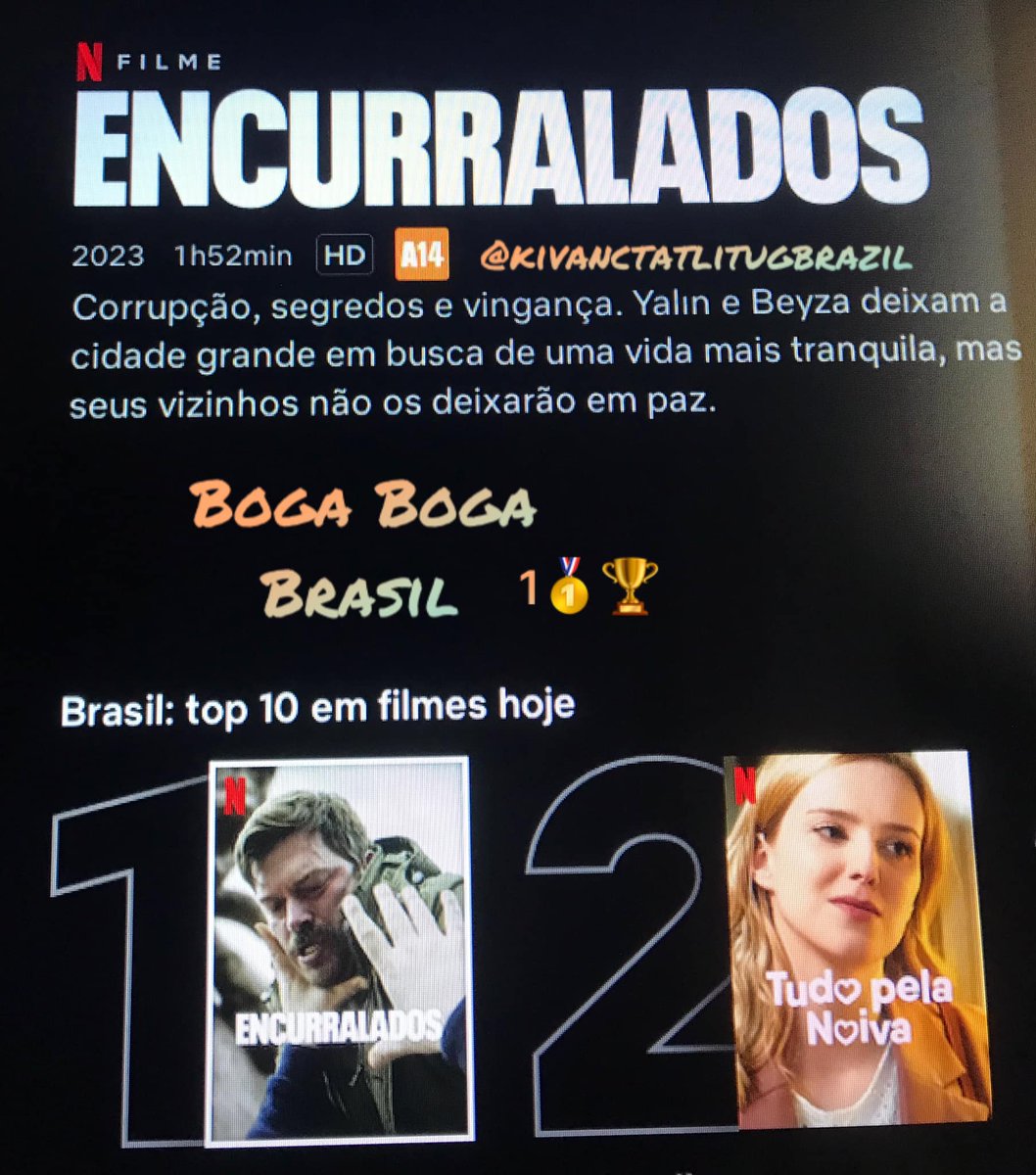 MarciMax1's tweet photo. 📺29 de abril #BoğaBoğa🌵 1º lugar há quase 1 semana na #Netflix do #Brasil 🇧🇷Jamais uma #serie ficou quase 1 semana inteira na mesma posição👏🏻
#TaurusTaurus #Encurralados #Chokehold
#brazilian #brazil #yalın #bullbull #netflix #kivanctatlitug #kıvançtatlıtuğ #actor #turkey https://t.co/1jA2NgeDn4