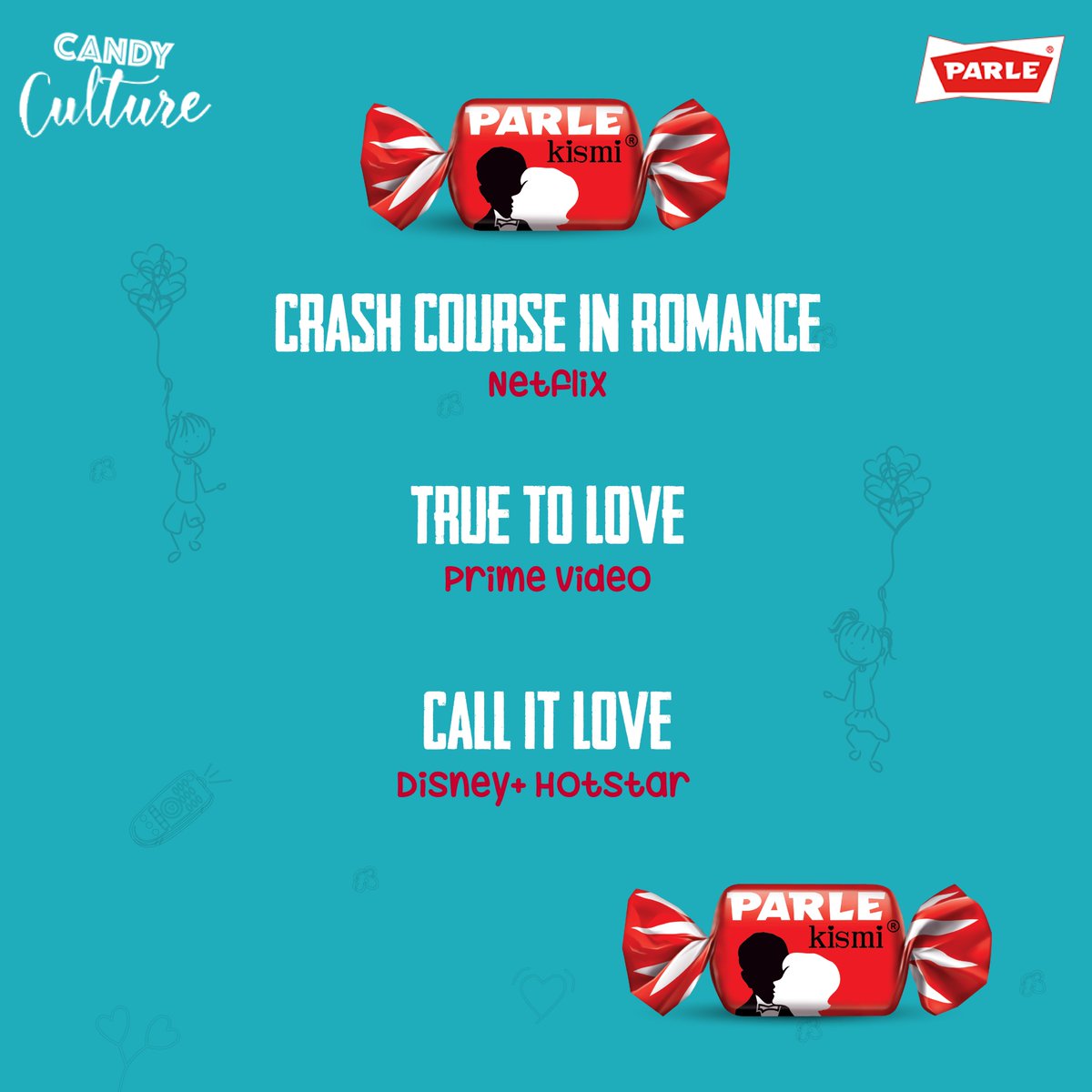 ParleCandy's tweet photo. When love is literally on-air, you can’t resist the urge to enjoy it with a #Kismi.
#Parle #ParleCandyCulture #ParleProducts #Candy #Candylover #Netflix #PrimeVideo #DisneyHotstar #RomanticSeries #CrashCourseInRomance #TrueToLove #CallItLove https://t.co/e9jGGz0MXK