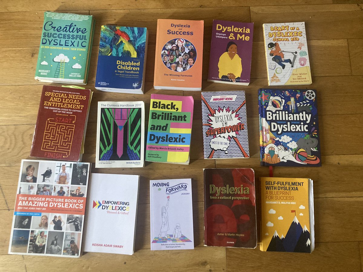 BrissettBailey's tweet photo. Just a little snippet of my book collection through my dyslexia journey… https://t.co/6S2BinDa7F