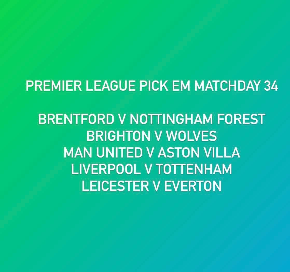 KStateside's tweet photo. Picks are in.  MW34 #pickem https://t.co/VI2b1MQAbm