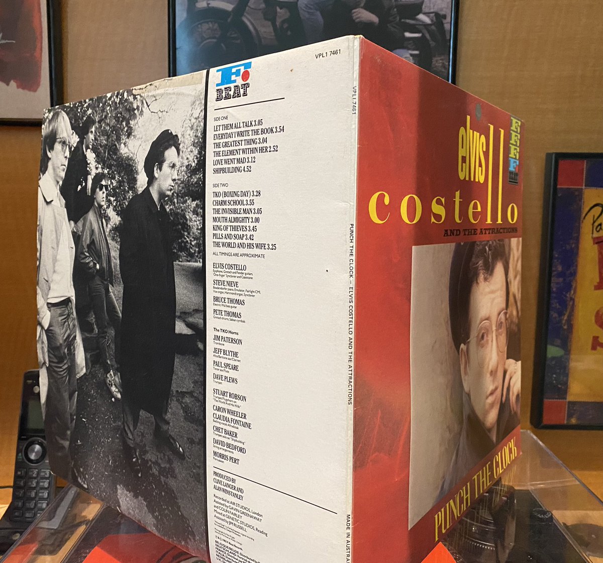 sproutsfan's tweet photo. I always look in the @ElvisCostello section when visiting any record shops as an occasional oddity shows up.  This is a case in point a gatefold sleeve from Australia of Punch the clock. #completist #sadgit 😃 https://t.co/gByNd5pHQe