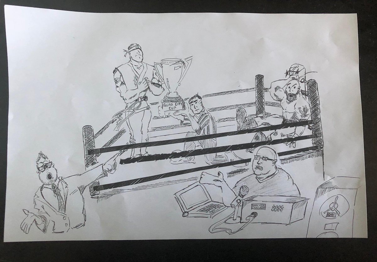 Five years later, this is one of the coolest fan gifts ever with four very good dudes that I still consider four of my best friends I’ve made in wrestling.