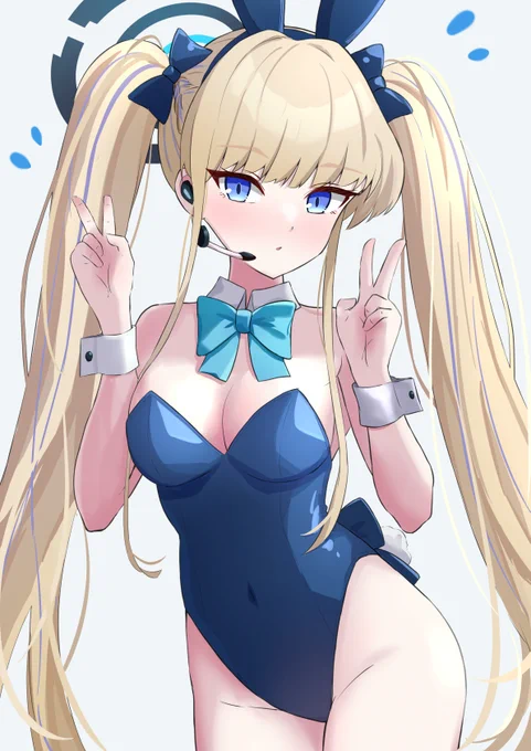 ブルアカのキャラツインテにさせる⑦  バニートキ   #ブルアカ