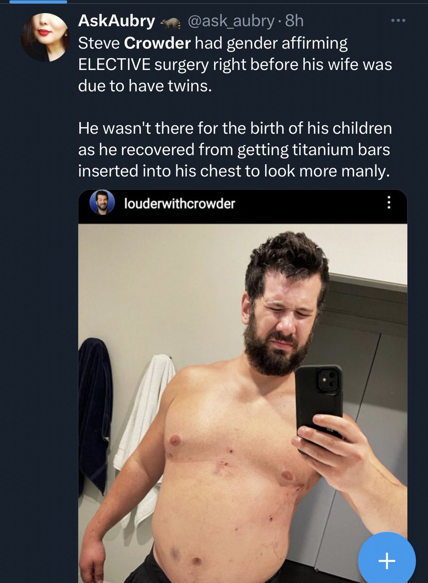 ifop_org's tweet photo. Steven Crowder gender affirming ha-ha whatever. 

Imagine letting this dude cum in you. https://t.co/ZLJs3Jjmv6