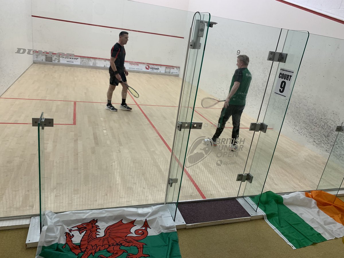 Here we go!
The last match for the Wales 🏴󠁧󠁢󠁷󠁬󠁳󠁿 O40’s masters team is against Ireland 🇮🇪 
<a href="/sqwales/">🏴󠁧󠁢󠁷󠁬󠁳󠁿 SQUASH WALES</a>