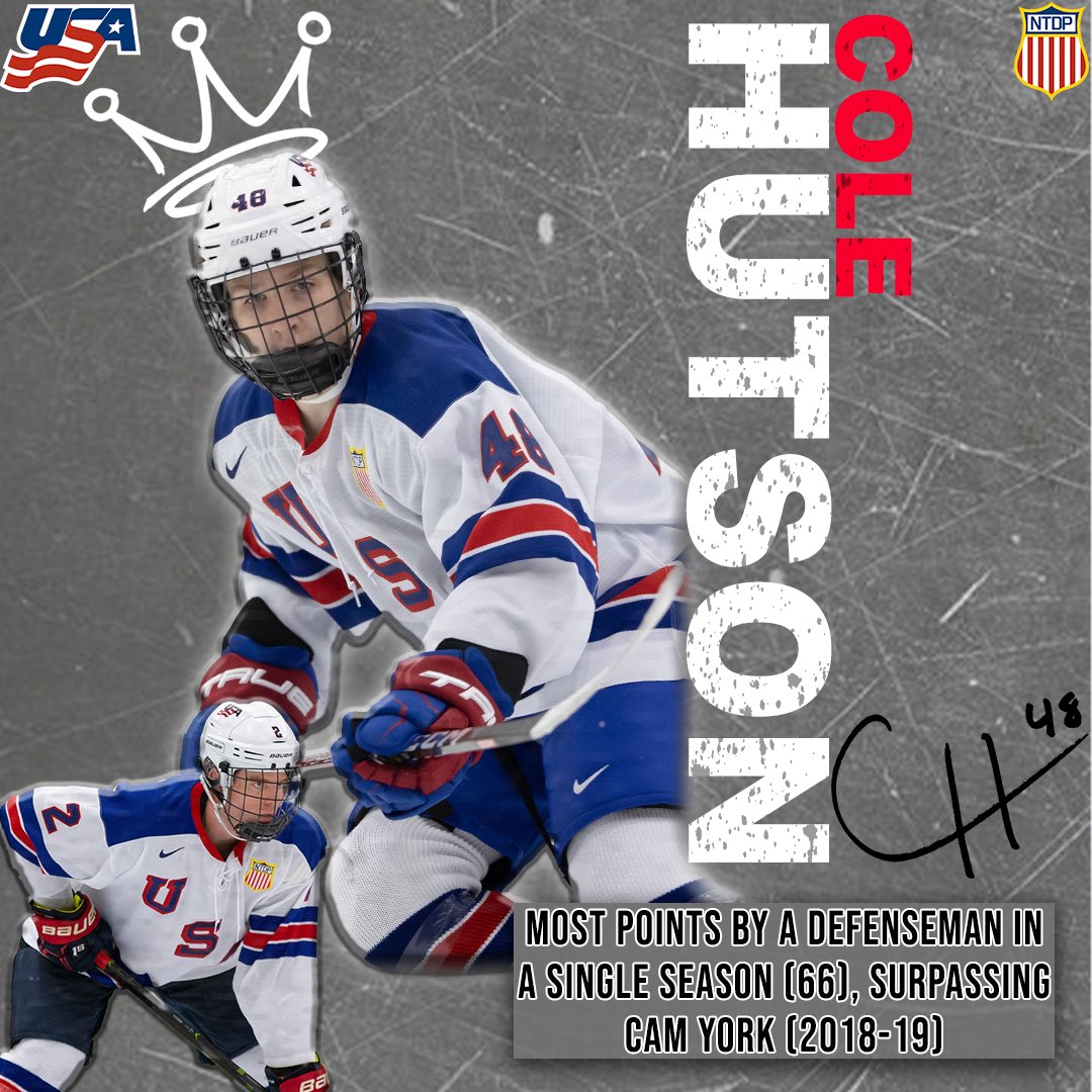 King Cole 👑

Hutson takes the crown and now holds the record for most points scored by a defenseman in a single season 😎

Congrats, Hutty!