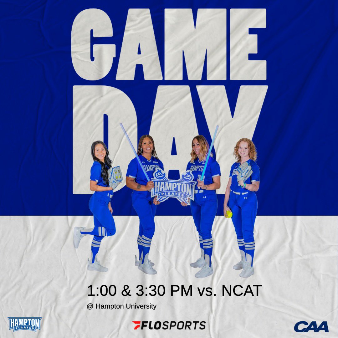 𝐆 𝐀 𝐌 𝐄  𝐃 𝐀 𝐘 ‼️

🆚:  NCAT
⏰: 1:00 PM &amp; 3:30 PM
📺: FloSports
📍: Hampton University 

#TheRealHU #HamptonU