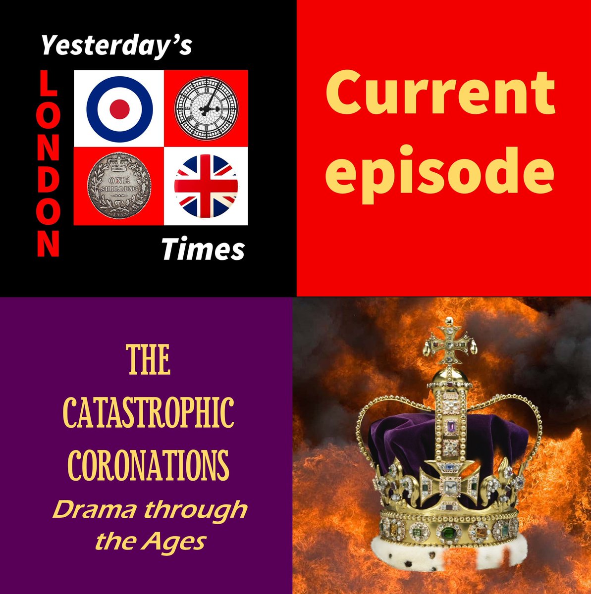 JenMaresYLT's tweet photo. Here it is ... the #Coronation episode!  After considering some legendary and lesser known aspects of the ritual, we'll serve up three tales of botched ceremonies from #British history.  Bring on the drama. #kingcharlesiii  #britishhistory #royalty #britishroyalfamily #royalty https://t.co/1LpD3xOG7e