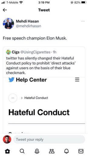 alx's tweet photo. Hey — Aren’t you the guy who was spreading a fake screenshot of Twitter’s rules last week? https://t.co/Eqih5Wx3Ba