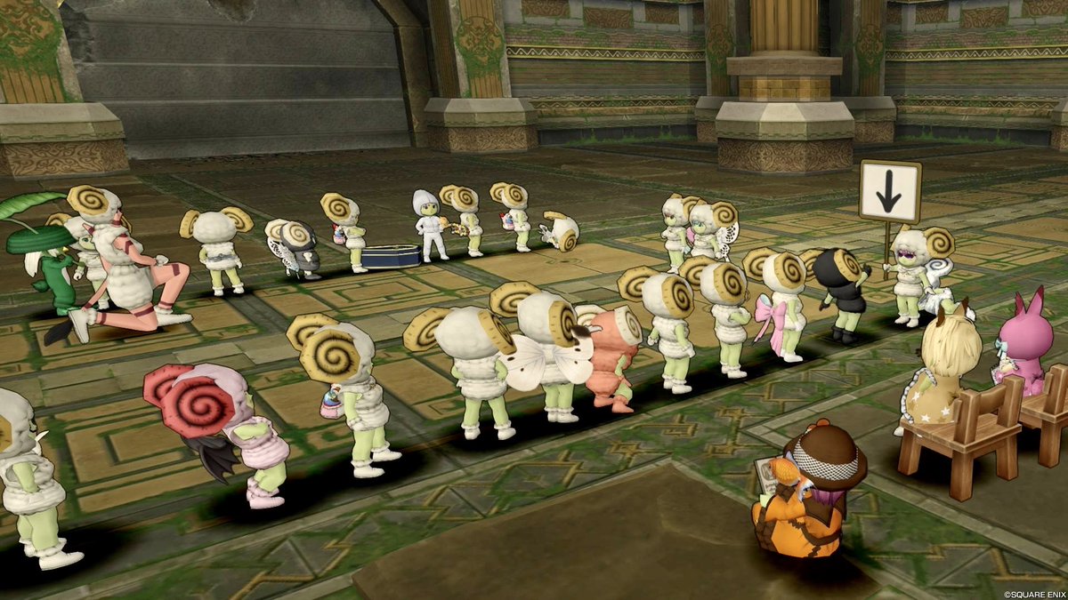 wapiko_DQX's tweet photo. 今日は別件があったので、終わり間際にちょこっとだけHTJ集会に参加♪
ドレア持ってないので見学してましたが、学生時代に体操着を忘れた思い出が蘇りました☺️
皆様どとうのひつじでしたっ🐏
 #HTJ48 https://t.co/g1AwCgRg12