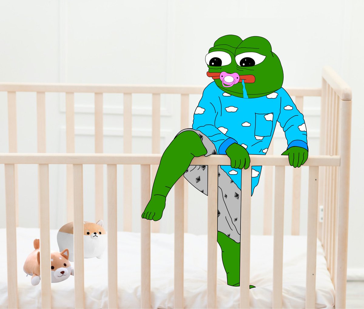 BabyPepeETH's tweet photo. GM #BabyPepeArmy 🐸🍼 https://t.co/Sy3PdqQVW2