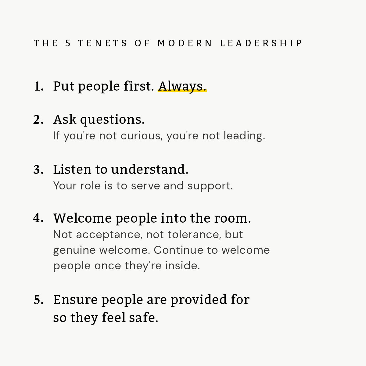 JeVon_McCormick's tweet photo. 5 Tenets of Modern Leadership: https://t.co/4QlktoYpP3