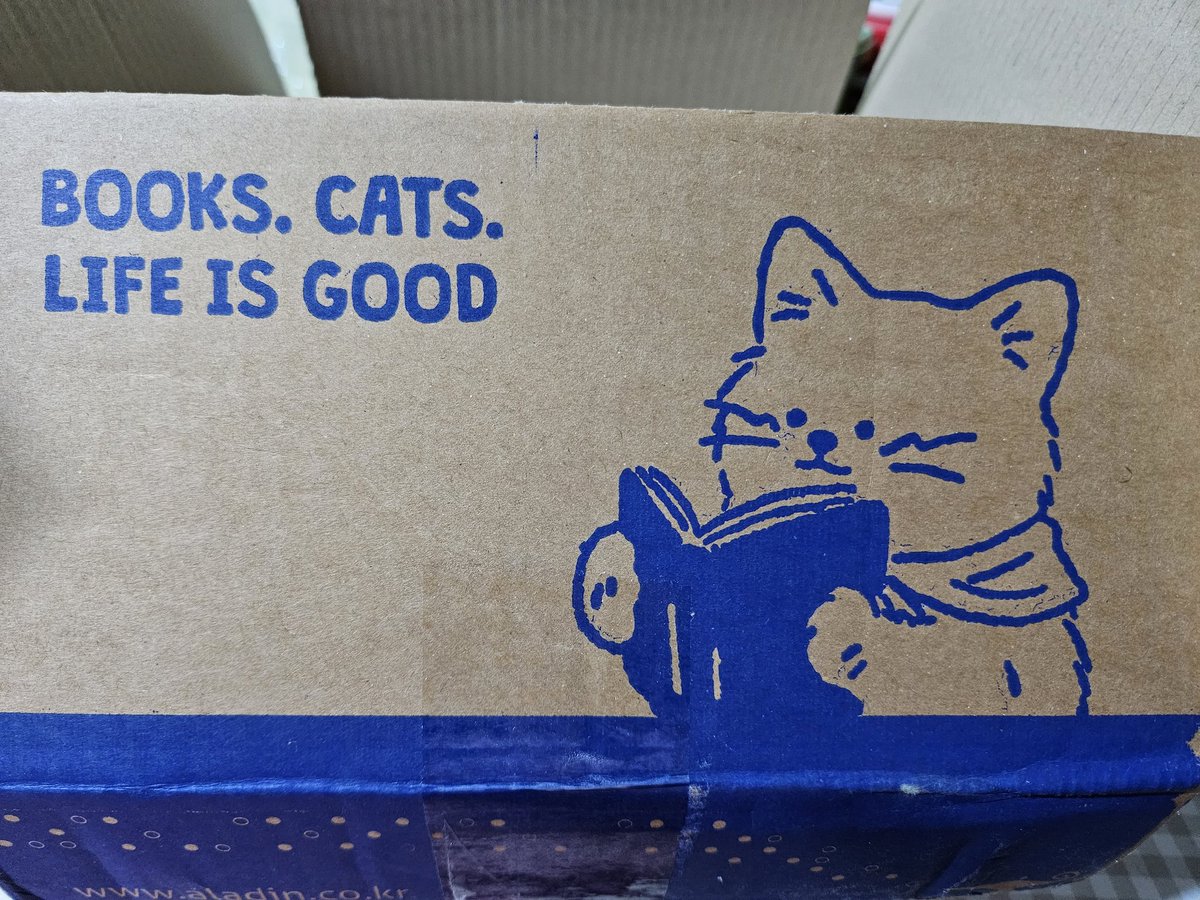 오늘의 귀여움 : 도서관 책 거치대, 알라딘 책 상자의 고양이~♡