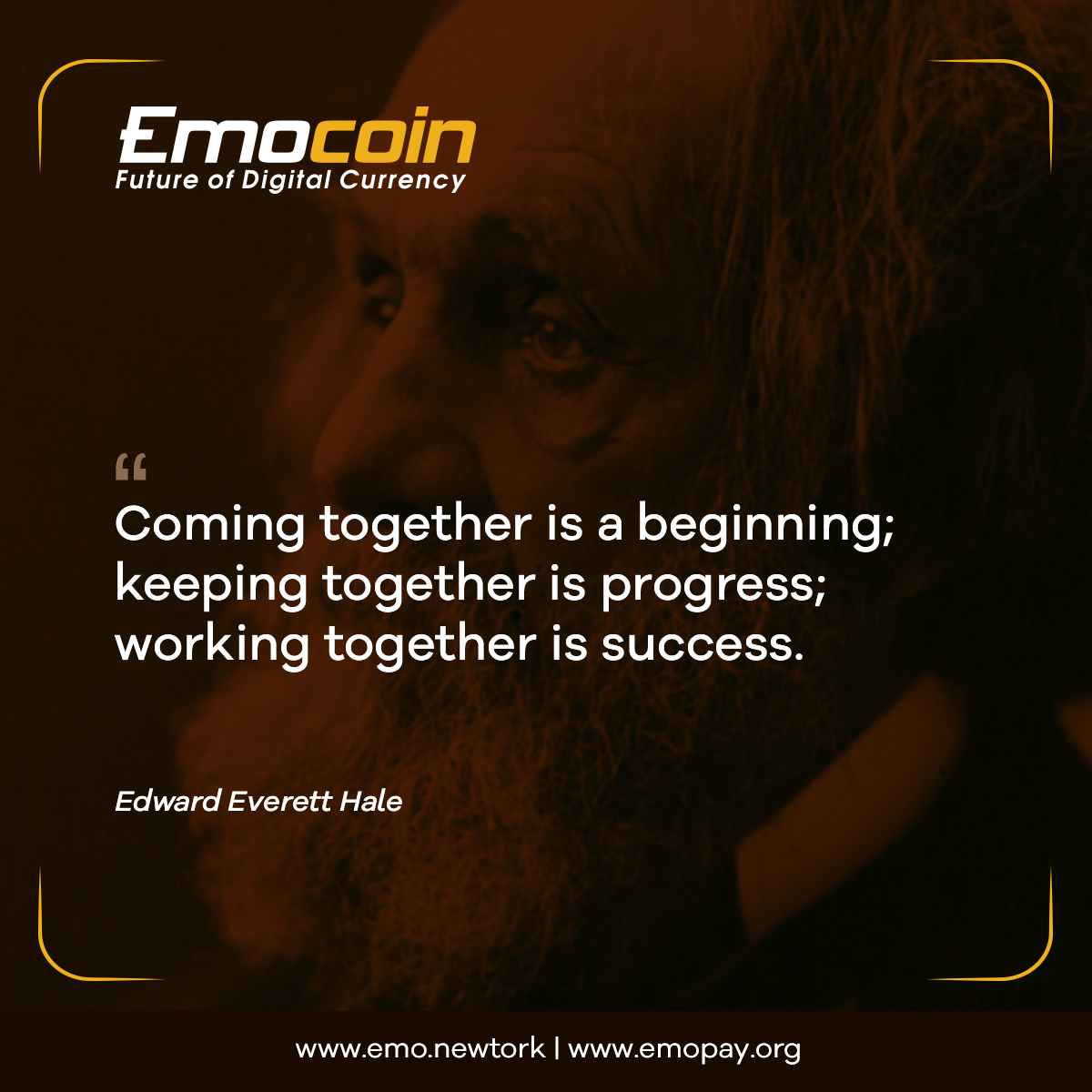 The strength of the team is each individual member.🌟

#motivationalquote #motivational #quotes #thoughts #Emocoin #team #strength #success #Together #motivation #Crypto #cryptocurrency #Emopay #SaturdayVibes #CryptoNews