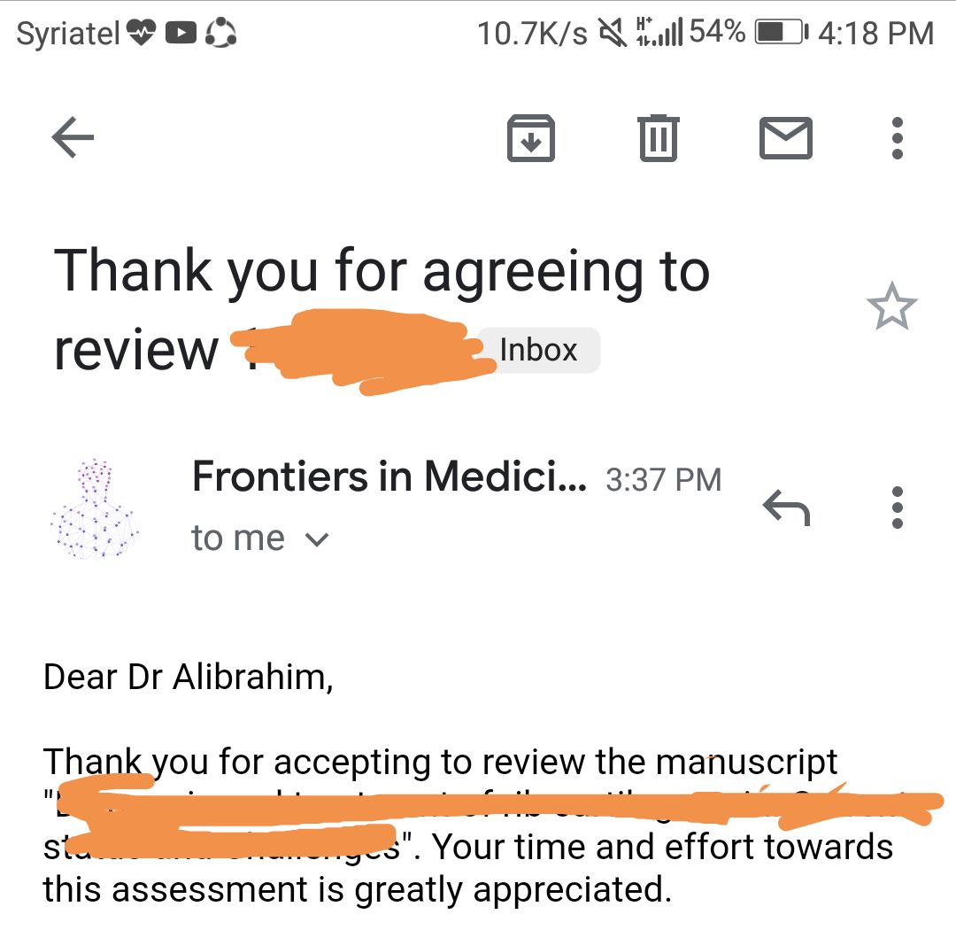 Happy to be part of the peer reviewers Board in frontiers in medicine journal
Looking to achieve more serve the fast-growing research community.