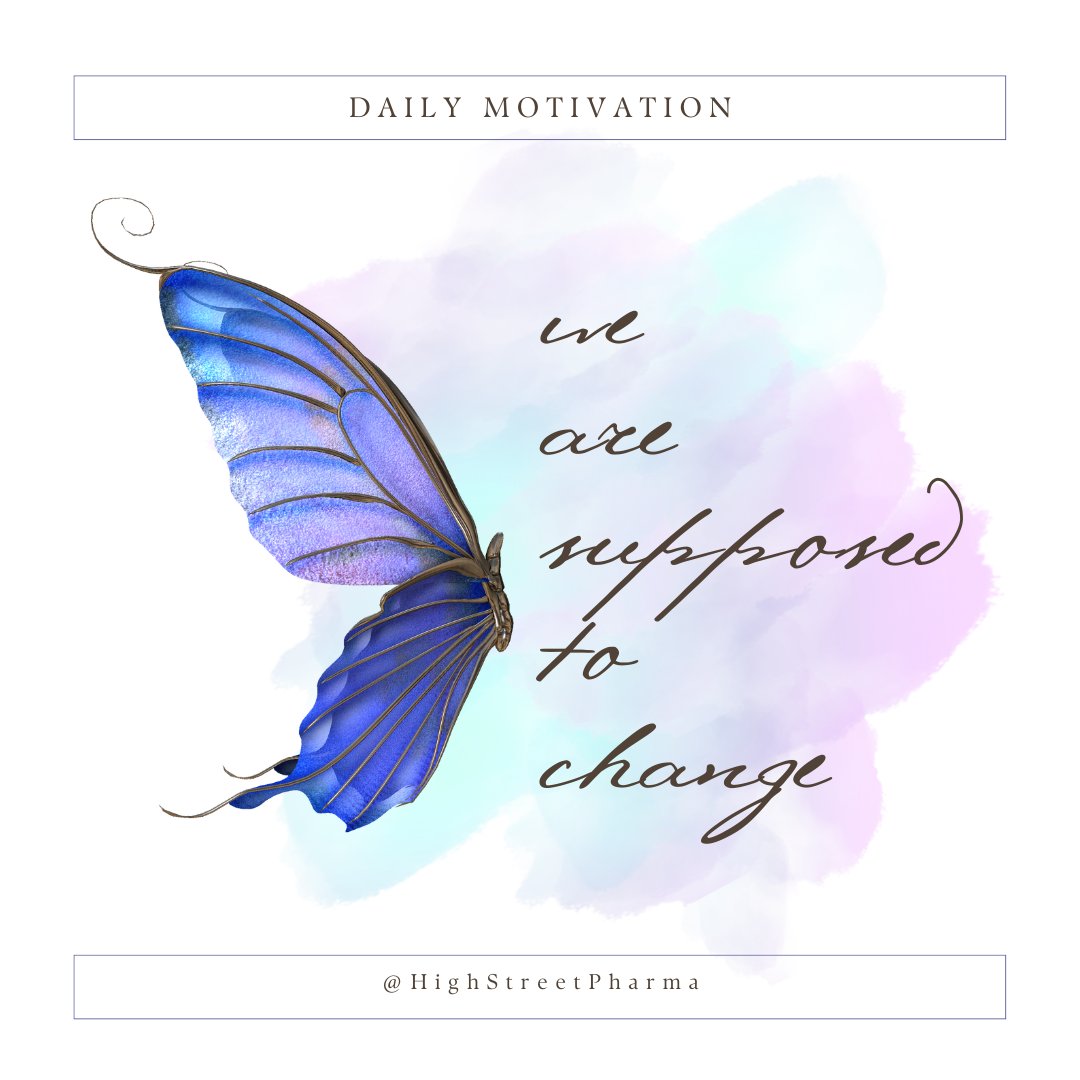 Highstreetpharm's tweet photo. We are supposed to change🦋✨
#HighStreetPharma #WeAreSupposedToChange #ChangeIsBeautiful #ChangeIsEssential #DailyMotivation #Sunday #LazySunday #Weekend https://t.co/PbgANx838P