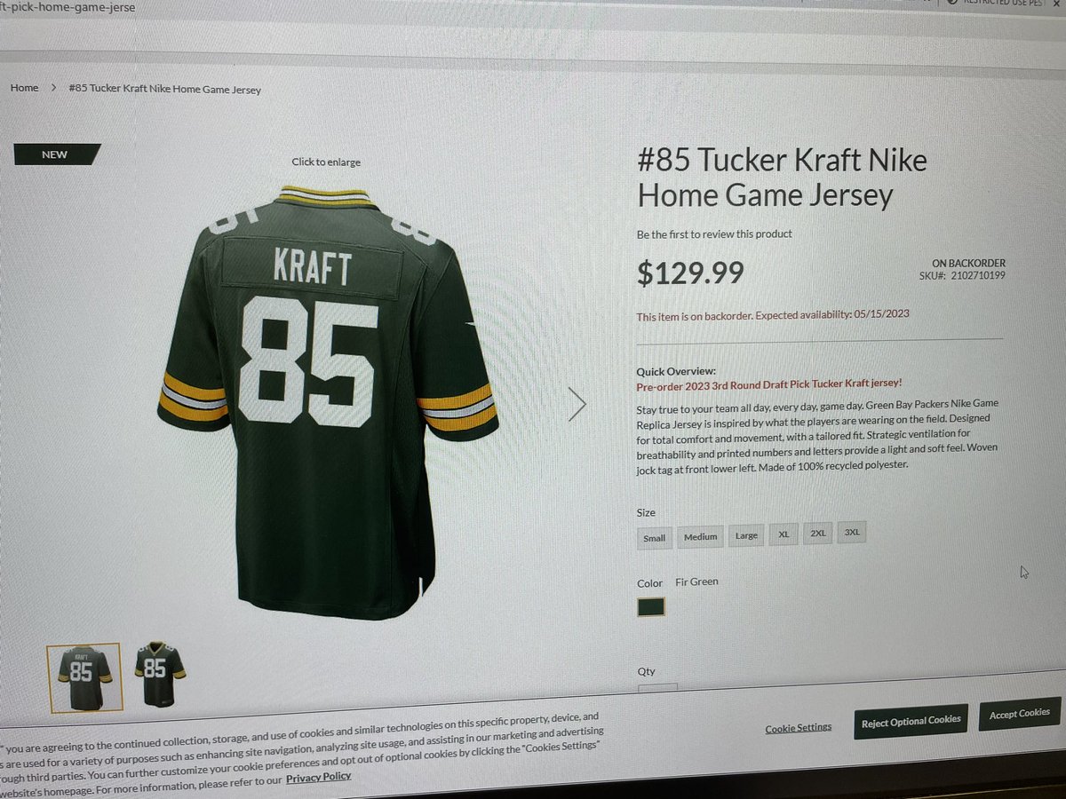 kopeckerr's tweet photo. Never thought I’d own a packers jersey…. https://t.co/K4LUuYdrjt