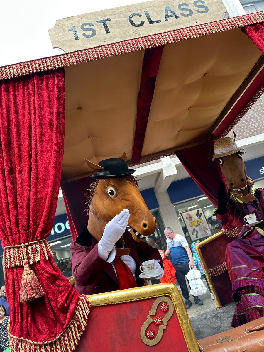 sthelenscouncil's tweet photo. We’re having a fantastic time in #StHelens town centre today for ‘One Amazing Day’. It’s great to see so many people joining in as we celebrate our year as @LpoolCityRegion’s #BoroughOfCulture. We’re here until 5pm - come say hi and join in on the fun! https://t.co/1HDRNf7Fxx