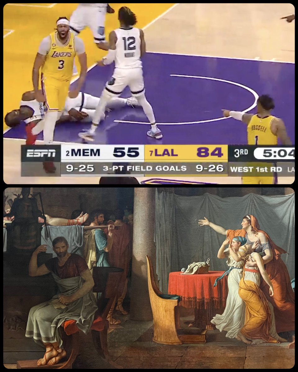 ArtButSports's tweet photo. The Lictors Bring to Brutus the Bodies of His Sons, Jacques-Louis David, 1789, 📸 by @WorldWideWob https://t.co/q5h3EHtkkA