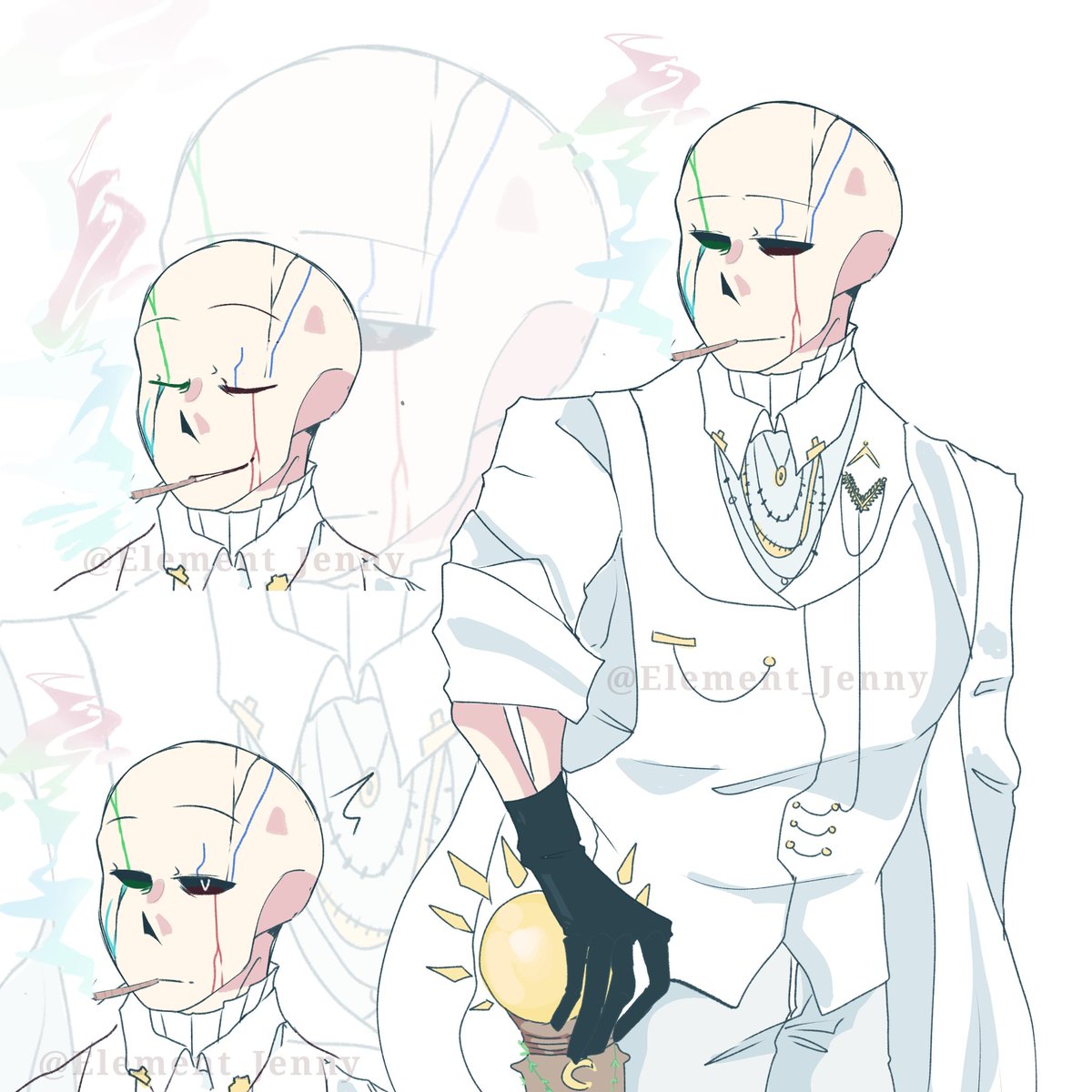element_jennyy's tweet photo. #elementtale #elementgaster #ocgaster #undertaleAU 

The clothes are not yet decided. 😔 https://t.co/p0UYjtZax8