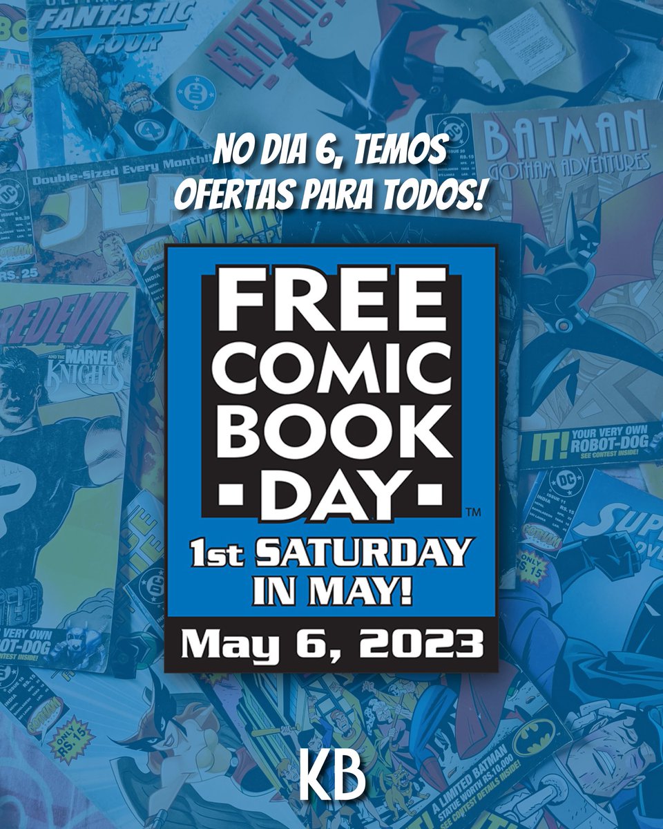 Dia 6, Sábado, chega o FREE COMIC BOOK DAY, com muitas ofertas e promoções especiais! Fica atento às nossas publicações 😎

#kingpinbooks #comics #bd #merchandising #funkopop #bandadesenhada #anime #lisboa #comicbookday