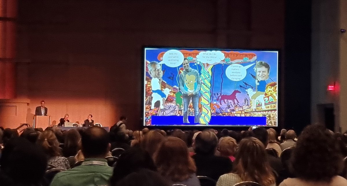 Atul_Monash's tweet photo. .@NeoAnup using the placental carousel to credit the great work done by Prof Stuart Hooper & @grpolglase @RitchieCentre @Hudson_Research on cord management with #neographics by the amazing @neosatyan.
Packed house at Neonatal Hemodynamics club!! @PASMeeting #PAS2023 https://t.co/1Uy7d1mBuc