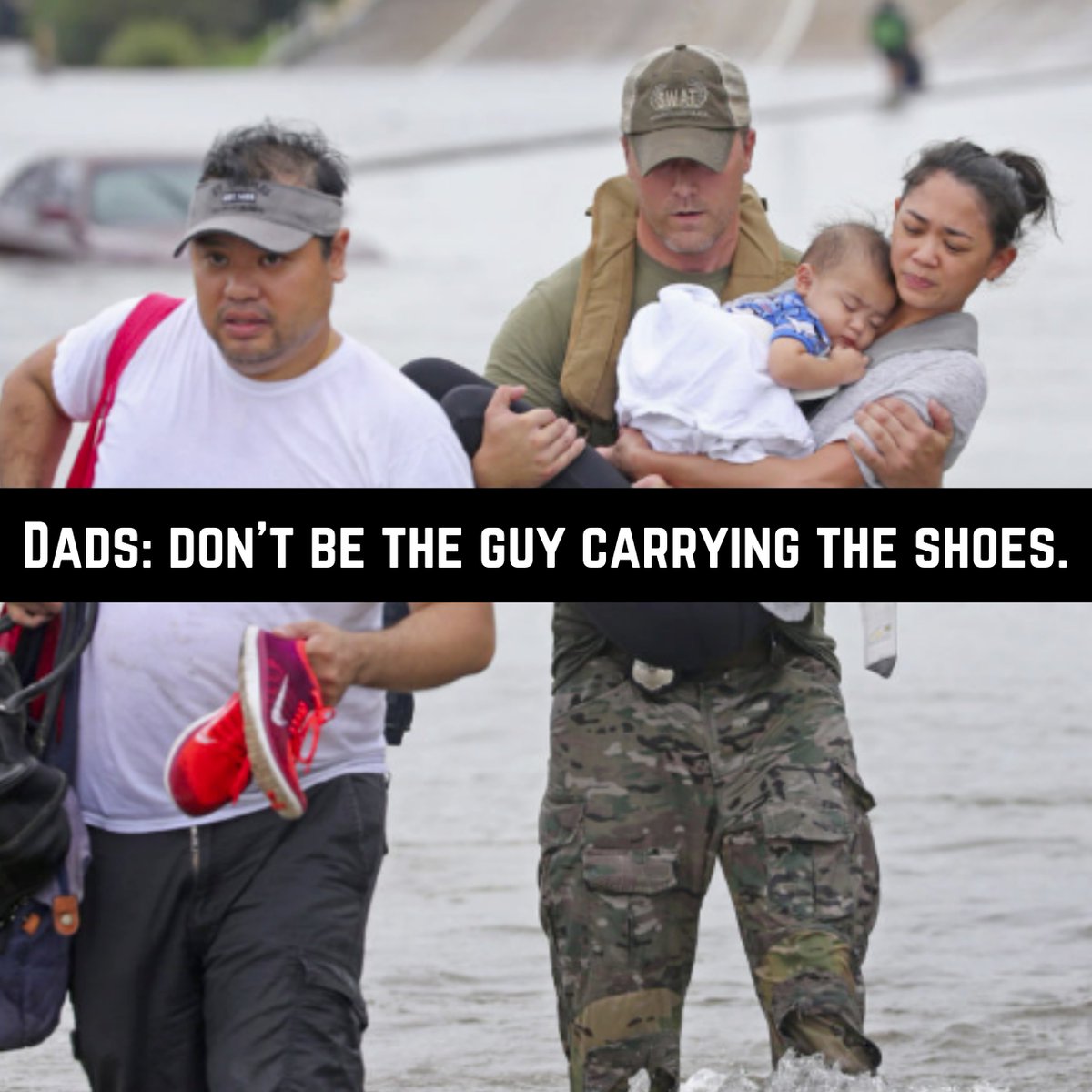 If you can't carry your wife, you don't have a wife...