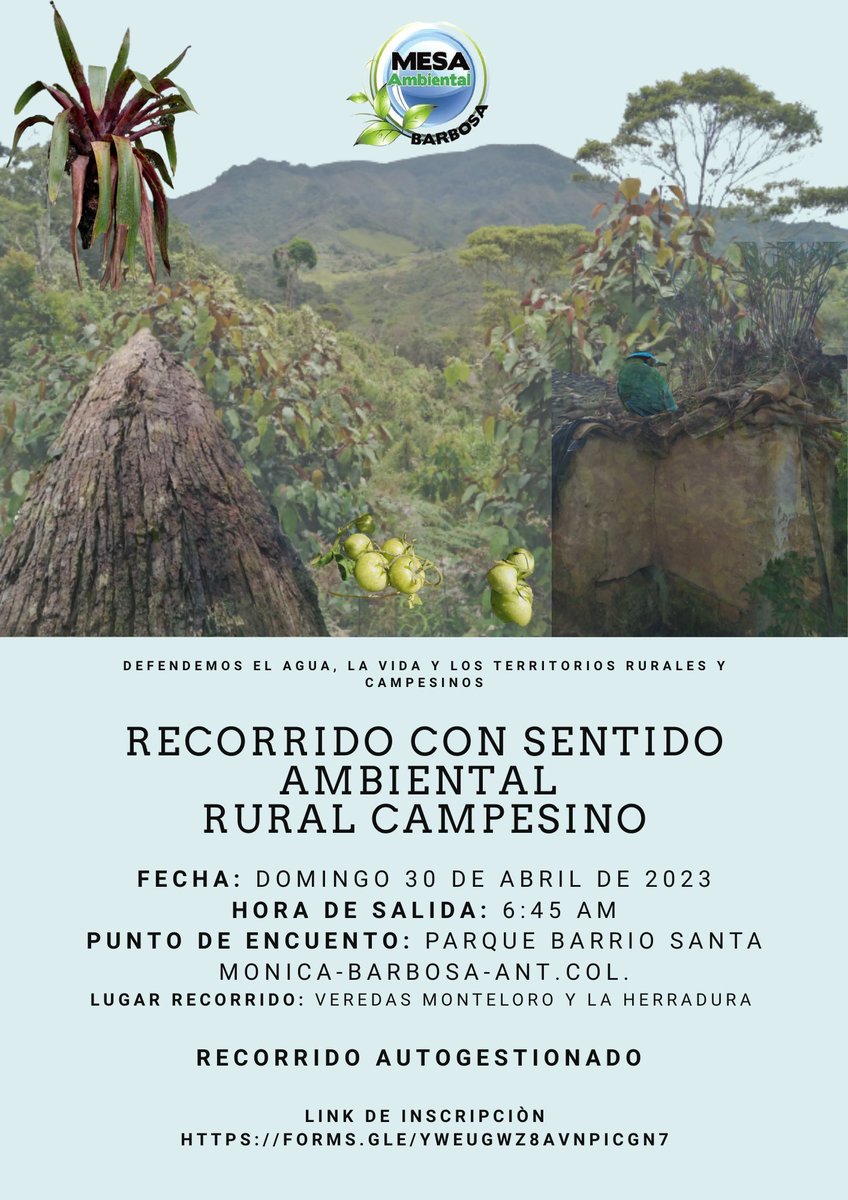 AmbMesa's tweet photo. #recorridoambiental #consentidoRuralCampesino https://t.co/hR796mXQ38