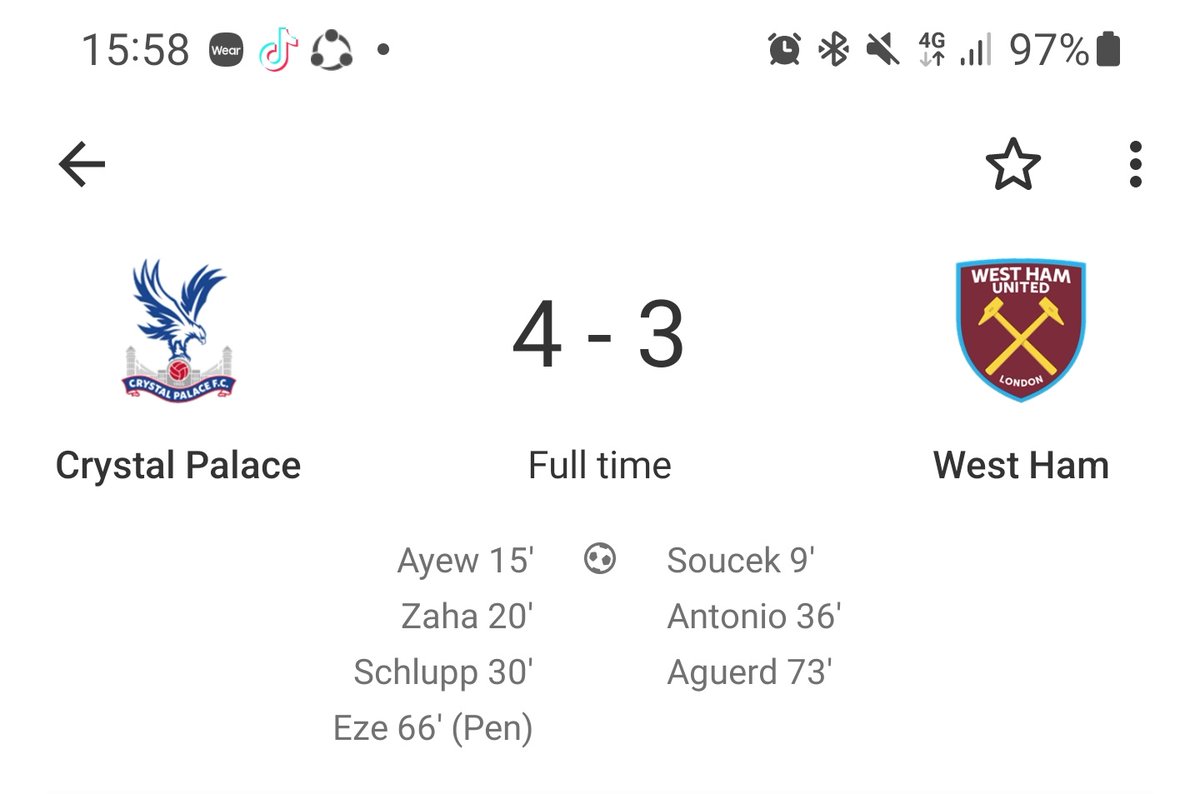It's Crystal, Palace under Roy Hodgson can cause the West Ham.
#CRYWHU #FootballWithDME