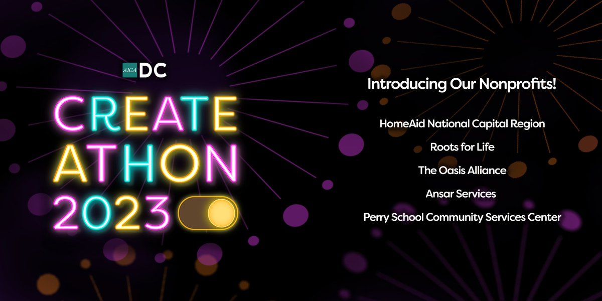aigadc's tweet photo. Meet our #nonprofits for this year’s #CreateAthonDC2023. We are excited to be working with @PerryCenterInc and four other #DMV nonprofits. https://t.co/KHUIRpEHIz