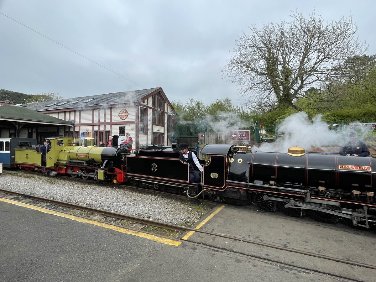 rersteam's tweet photo. Northern Rock, River Irt and the birthday girl herself River Esk out and about on #galaweekend @HeritageRailMag @4RailTrail @BBCNWT @ITVborder @HRA_UK @LakesCumbria https://t.co/O9xlhUz4Pi