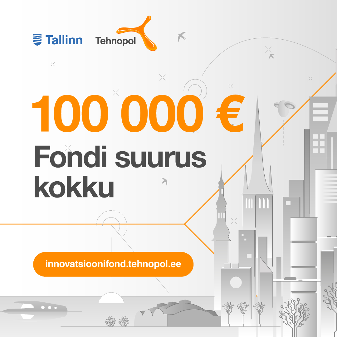 Hei, startup! 👋🏼 Hea võimalus osaleda innovatsioonikonkursil!
Tallinnovation koos @tehnopoliga otsib targa linna lahendusi @Tallinnalinna. 
‼️ 2023. aastal on konkursi fond kahekordistunud – 100 000 €!

Uuri lähemalt: innovatsioonifond.tehnopol.ee/tallinn/ 
#tallinnovation #startupfunding