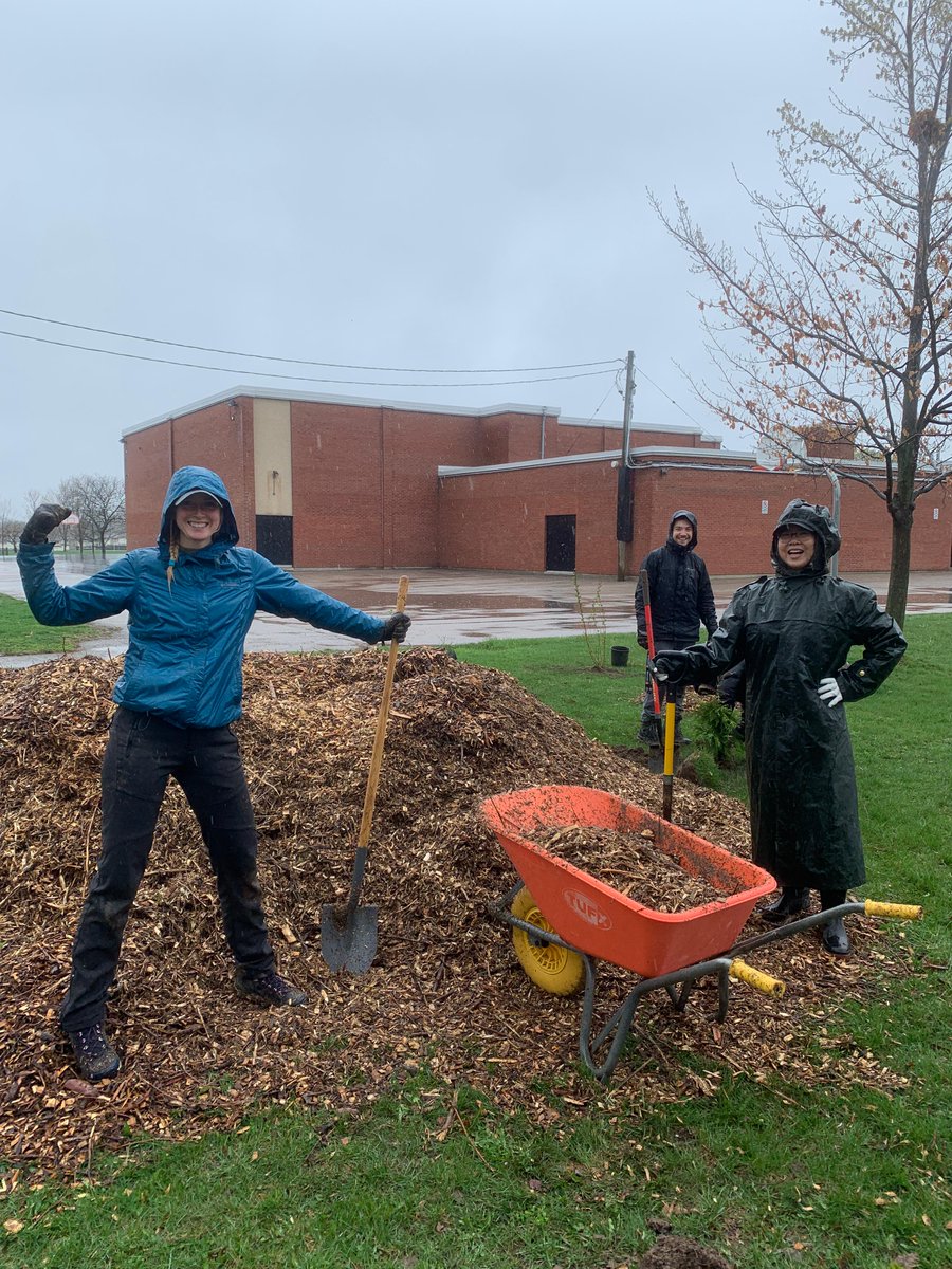 SustainableWat's tweet photo. Flashback to last weekend at our Earth Day Microforest Planting Day at Laurentian P.S. and Trillium P.S.!

Huge shoutout to everyone who came out and branded the rain so we could get those trees planted! https://t.co/bi5Mh8GAX0