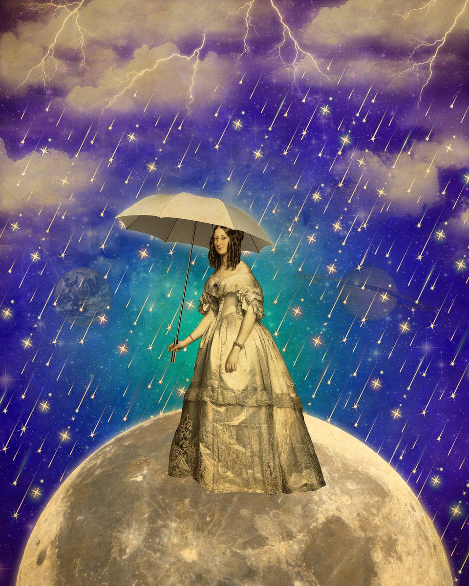 ☂️If you like Umbrella-themed art, this show is for you.

☂️#TheUmbrellaSociety is a collective of 8 surreal artists and our work is live on <a href="/exchgART/">Exchange Art</a> 

☂️Website: theumbrellasociety.crevado.com

☂️”Falling Stars” by Jolene Casko / 0.5 $SOL / 10eds 🔗⬇️