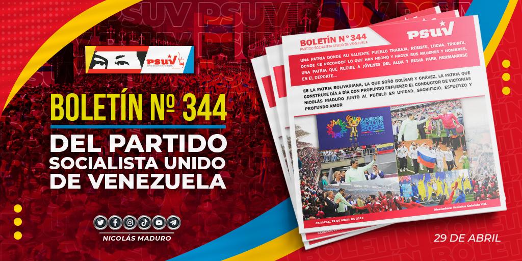 Creando espacios de comunicación con el pueblo y construyendo la unión de la región. En los V Juegos Deportivos del ALBA se demuestra que sí podemos avanzar con hermandad. Descarguen y lean la edición N° 344 del Boletín del <a href="/PartidoPSUV/">PSUV</a>. ==&gt; bit.ly/3LBEhMT