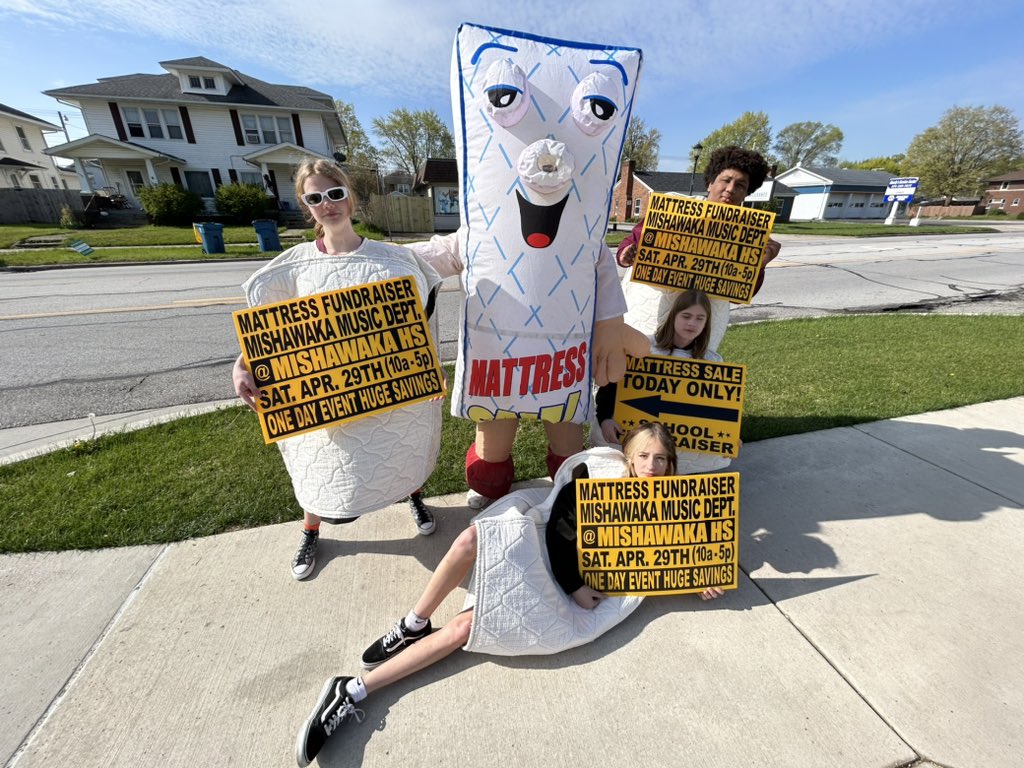MATTRESS MAN IS READY TO PARTY! 
Come check out the MHS Mattress Sale TODAY from 10-5! Door L