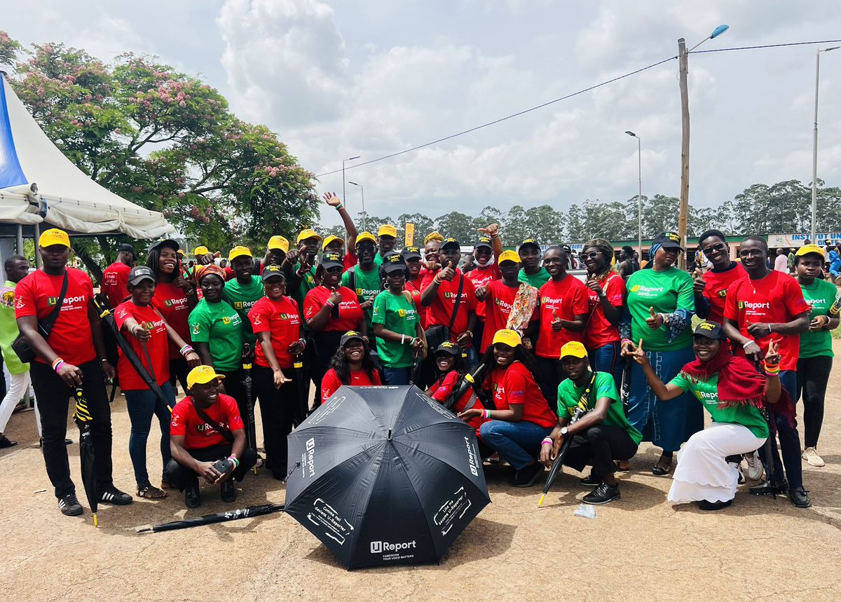 UN_Cameroon's tweet photo. Youths are flooding into the UN🇺🇳 exhibition booth to partner with @unicefcameroon as U-Reporters on health, education and #GBV issues. They are raising awareness on campus for the well-being of all students.
#UniversityGamesNgaoundere2023 https://t.co/W1XmXclGUt