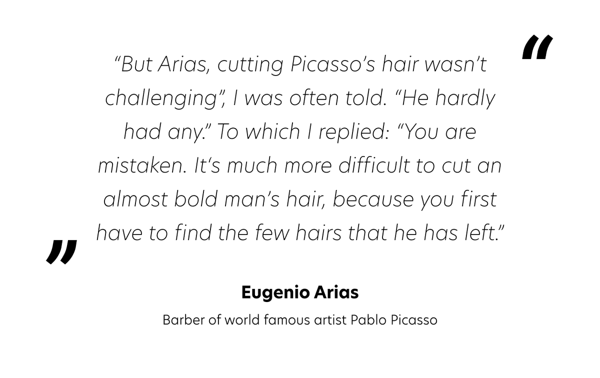 creatokia's tweet photo. 💇🏻♂️ Find out more about the special friendship between Pablo Picasso and his barber Eugenio Arias on #creatokia:
https://t.co/131lsXOl2Y https://t.co/W1hjIvfgRF