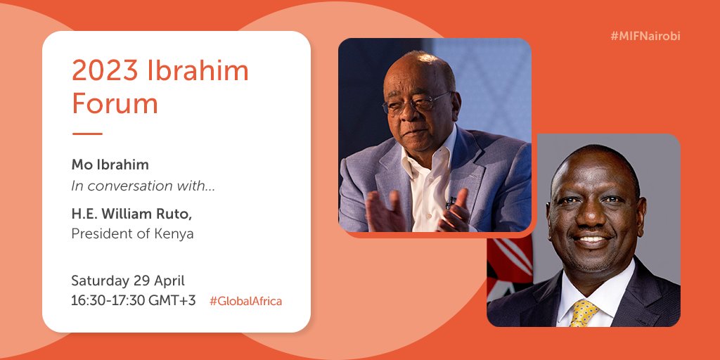Mo Ibrahim Foundation (@mo_ibrahimfdn) on Twitter photo For our final session of #IGW Day 2, discussions on #GlobalAfrica continue as Mo is joined by <a href="/WilliamsRuto/">William Samoei Ruto, PhD</a>, President of Kenya 🇰🇪.
Stay tuned to find out more about their exciting conversation mif.live/igw/. For our final session of #IGW Day 2, discussions on #GlobalAfrica continue as Mo is joined by <a href="/WilliamsRuto/">William Samoei Ruto, PhD</a>, President of Kenya 🇰🇪.
Stay tuned to find out more about their exciting conversation mif.live/igw/.