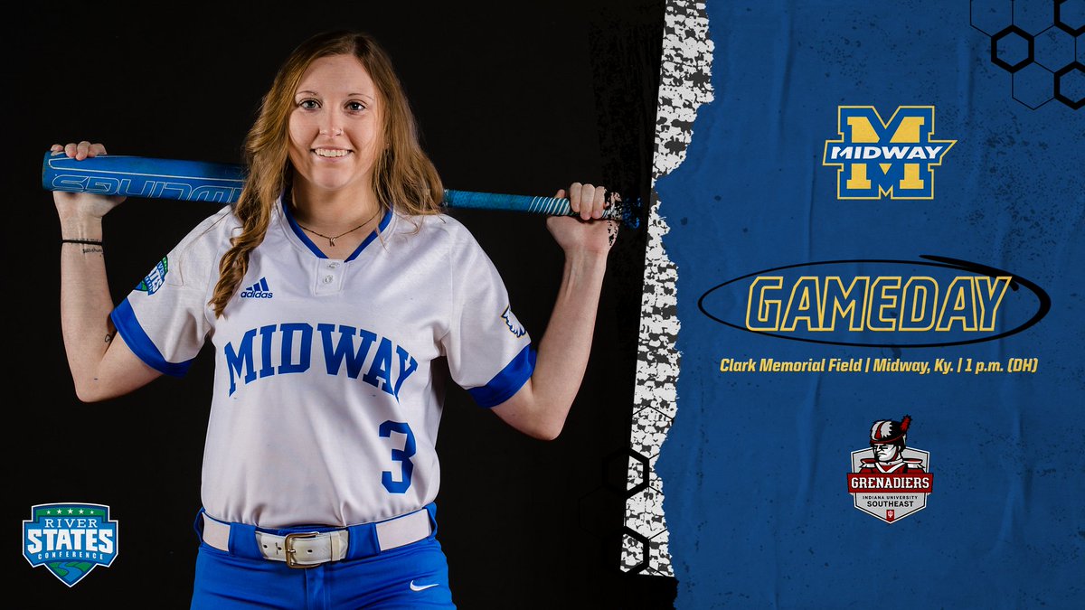 Midway Eagles (@gomidwayeagles) on Twitter photo π¨ GAMEDAY π¨
<a href="/MidwayUSoftball/">MidwayU Softball</a> π IU Southeast
π: Clark Memorial Field (Midway, Ky.)
β°: 1 p.m. ET (DH)
π (GM1): bit.ly/3LCvgSL
π (GM2): bit.ly/42a1ICA
πΊ: bit.ly/2ETmjBL π¨ GAMEDAY π¨
<a href="/MidwayUSoftball/">MidwayU Softball</a> π IU Southeast
π: Clark Memorial Field (Midway, Ky.)
β°: 1 p.m. ET (DH)
π (GM1): bit.ly/3LCvgSL
π (GM2): bit.ly/42a1ICA
πΊ: bit.ly/2ETmjBL