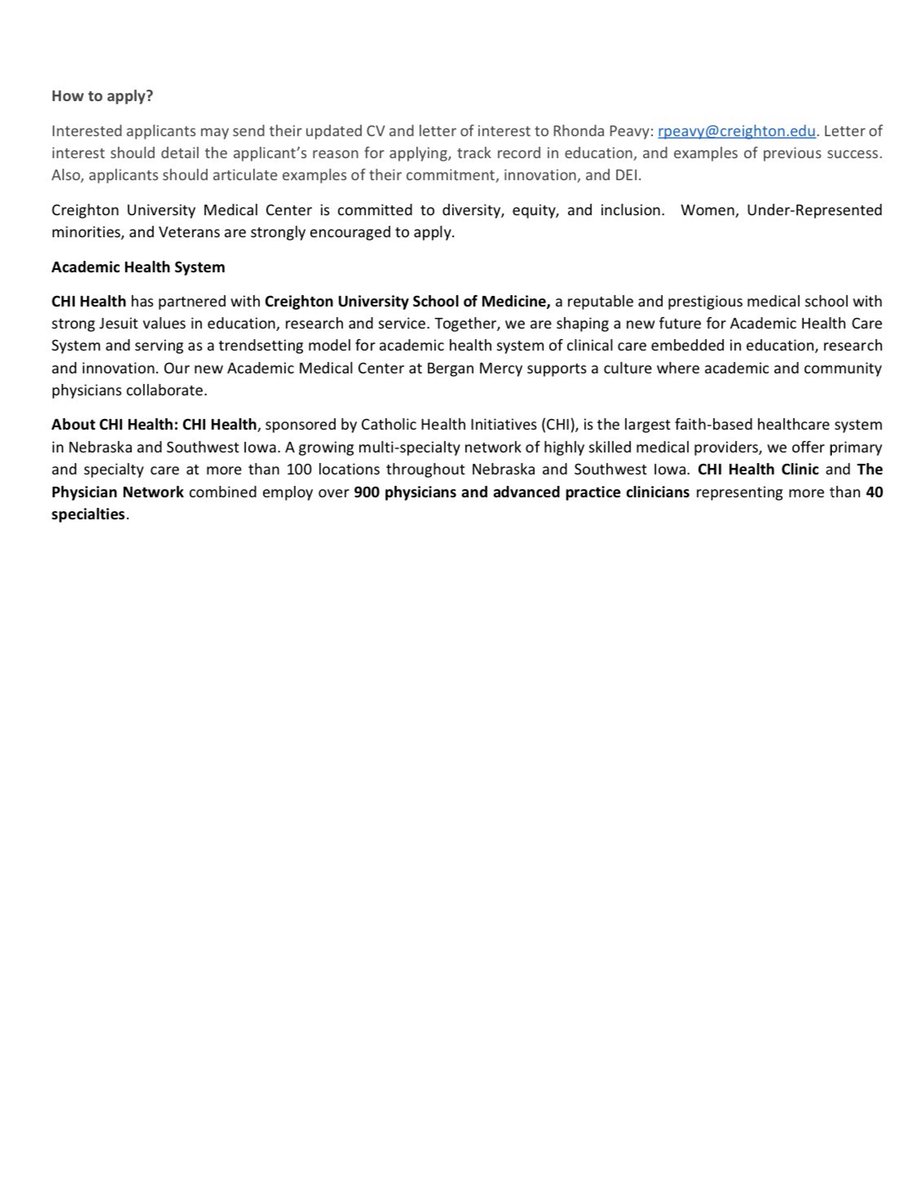 Creighton General Surgery Residency (@creightonsurg) on Twitter photo The Department of Surgery at Creighton University is actively searching for a new Program Director for our ACGME-accredited general surgery residency. See the ad below for more details! <a href="/wbalrefaie/">Waddah Al-Refaie</a> <a href="/Creighton/">Creighton University</a> <a href="/CreightonSOM/">CreightonSOM</a> <a href="/CreightonSurg/">Creighton General Surgery Residency</a> The Department of Surgery at Creighton University is actively searching for a new Program Director for our ACGME-accredited general surgery residency. See the ad below for more details! <a href="/wbalrefaie/">Waddah Al-Refaie</a> <a href="/Creighton/">Creighton University</a> <a href="/CreightonSOM/">CreightonSOM</a> <a href="/CreightonSurg/">Creighton General Surgery Residency</a>