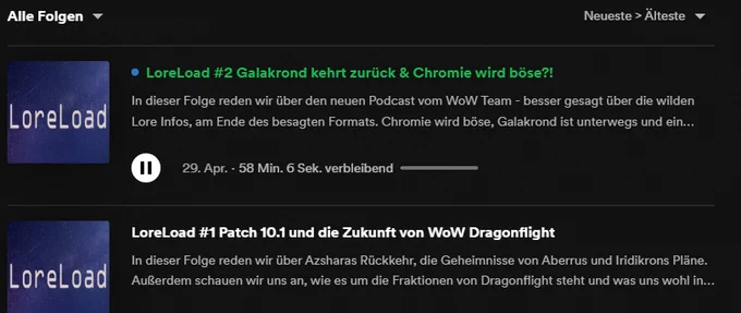 LoreLoad - mein neuer Lore Podcast!