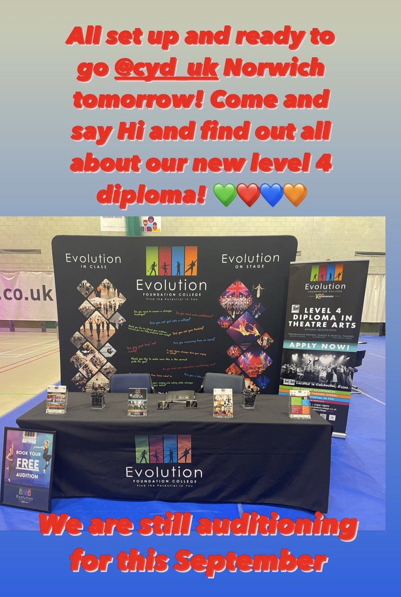 EvolutionFndCol's tweet image. Come and say Hi! Can’t wait to meet you! #cyd Norwich! 💚❤️💙🧡