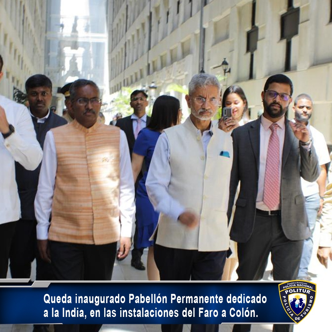 PoliturRD's tweet photo. Queda inaugurado Pabellón Permanente dedicado a la India, en las instalaciones del Faro a Colón.
En un acto presidido por el excelentísimo Dr. S. Jaishankar, Ministro de Relaciones Exteriores de la República de la India.
#PoliturRD
#RepúblicaIndia
#farocolon https://t.co/Gnp6kDLuqi