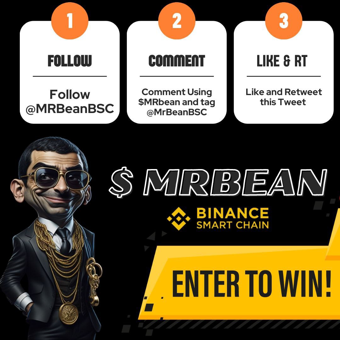 cryptosanthoshK's tweet photo. 1 winner• $200• 48h 

-  Follow me &amp; @mrbeanbsc 
- 💜 RT

(Bonus : comment " #MRBEANBSC Launching Soon @mrbeanbsc" ) https://t.co/bVhIRLPq6Y