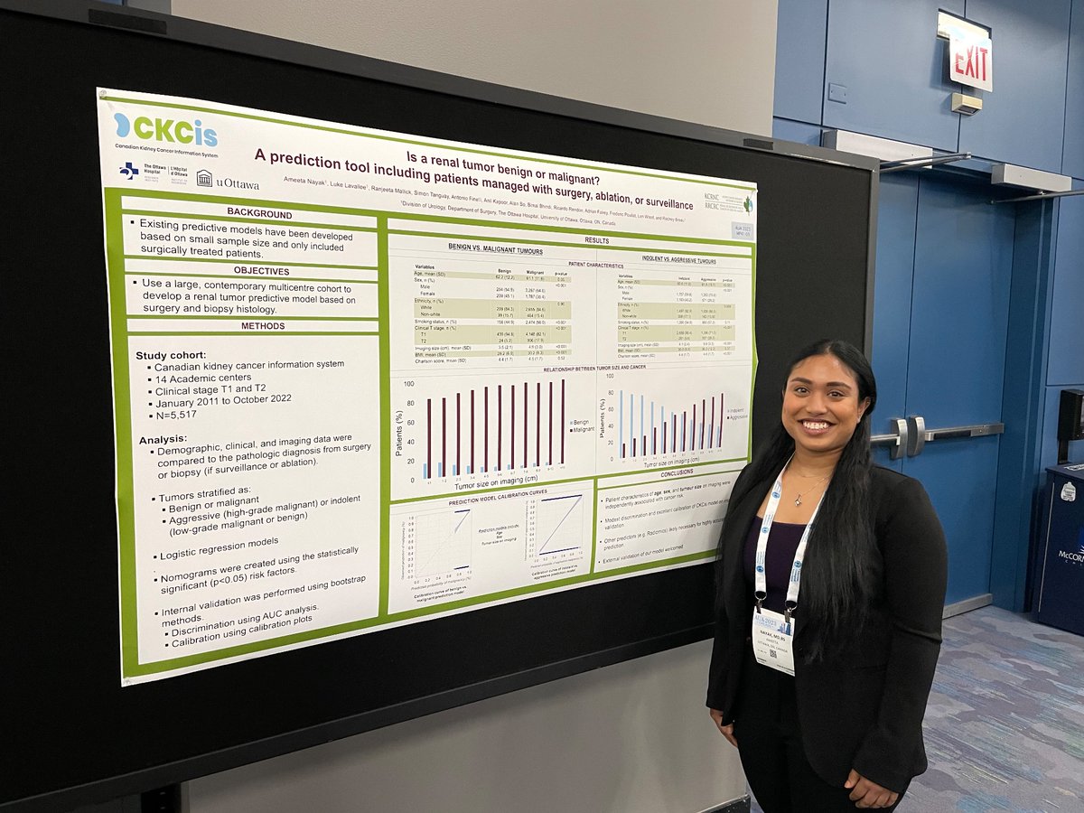 Canadian Kidney Cancer information system (CKCis) (@ckcis_ca) on Twitter photo Thank you to Ameeta and the team for looking at a prediction model to determine if a renal tumour is benign or malignant using #ckcisdata!
#ckcis #AUA2023 #canadiandata #kidneycancer
<a href="/RodBreau/">Rod Breau</a> <a href="/SiTanguay/">Simon Tanguay</a> <a href="/BBhindi/">Bimal Bhindi</a> <a href="/UroOncMD/">Tony Finelli</a> Thank you to Ameeta and the team for looking at a prediction model to determine if a renal tumour is benign or malignant using #ckcisdata!
#ckcis #AUA2023 #canadiandata #kidneycancer
<a href="/RodBreau/">Rod Breau</a> <a href="/SiTanguay/">Simon Tanguay</a> <a href="/BBhindi/">Bimal Bhindi</a> <a href="/UroOncMD/">Tony Finelli</a>