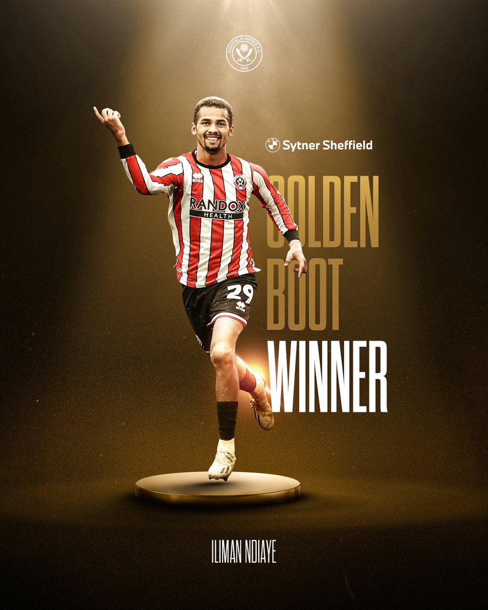 SheffieldUnited's tweet photo. 15 Goals. 11 Assists.

Golden boy, @iliman_ndiaye. 💫 https://t.co/fimN27mLei