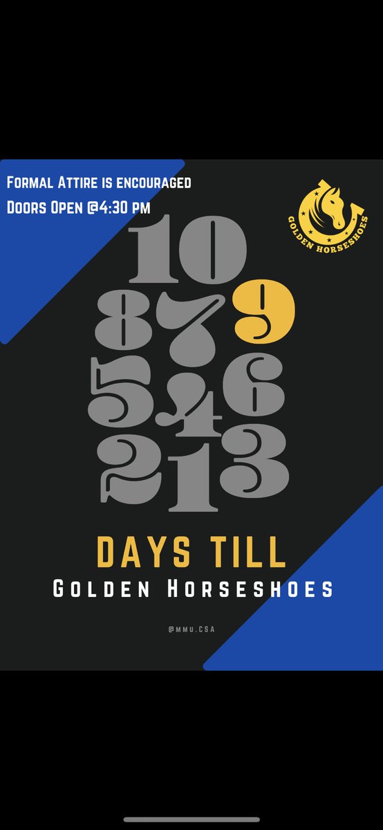 We’re so excited for GoldenHorseshoes this year!! 9 DAYS!!🥳