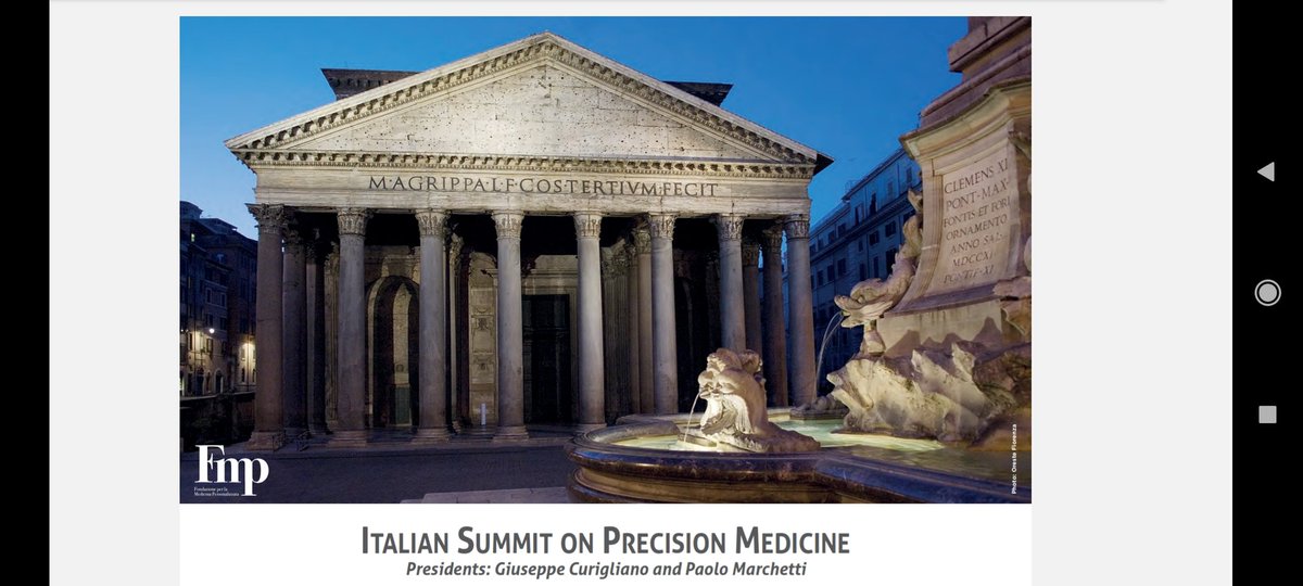 CriminiMd's tweet photo. Amazing experience at the Italian Summit on Precision Medicine in Rome! It was a pleasure to listen to such outstanding lectures and a honour to be invited to give a talk on Molecular Tumor Boards! Thank so much to Prof Curigliano and Prof Marchetti for the opportunity! @curijoey https://t.co/LkzbBif7FO